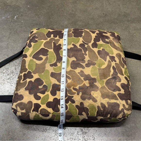 Vintage WWII Camouflage Seat Cushion Military Field Gear Hunting Pad - Picture 7 of 8